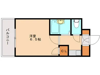 姪浜北ハイツ(1K/3階)の間取り写真