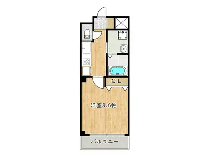 光明池レジーナ(1K/2階)の間取り写真