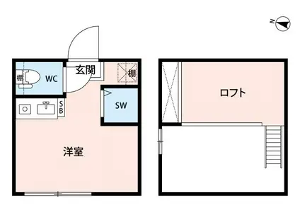 リュクスシティ池尻大橋(ワンルーム/1階)の間取り写真