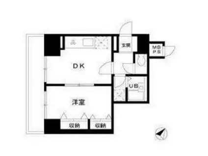 パルクFKN(1DK/1階)の間取り写真