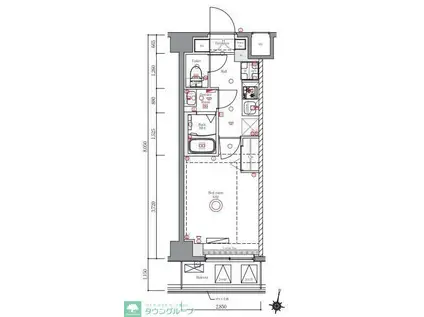 AZEST立石I(1K/1階)の間取り写真
