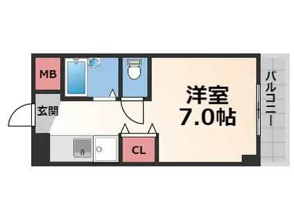 ノアーズアーク長田21(1K/3階)の間取り写真