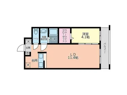 ラフィネ西日暮里(1LDK/2階)の間取り写真