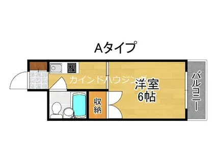 東洋プラザ住吉(1K/5階)の間取り写真