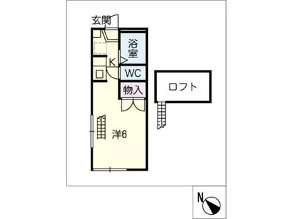 山田壱番館(1K/1階)の間取り写真