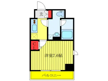 アイル王子(1K/2階)の間取り写真