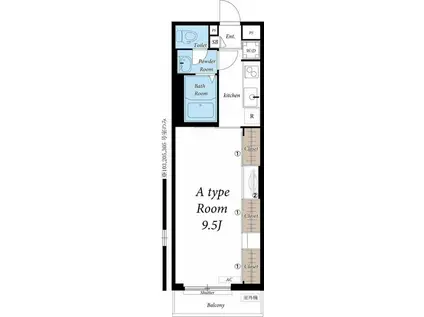 リブリ・千歳烏山(1K/2階)の間取り写真