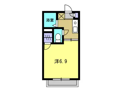 メイプルハウス(1K/2階)の間取り写真