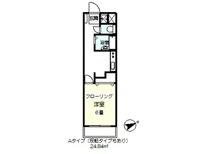 リーフ浜田山(1K/2階)の間取り写真