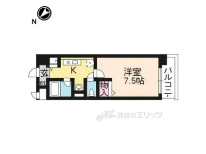 シェリール山崎(1K/2階)の間取り写真