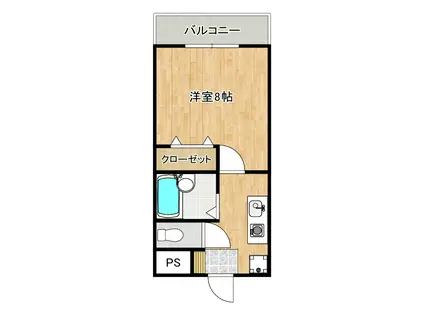 ステージア本町(1K/2階)の間取り写真