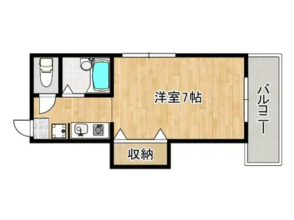 ピアコート梅大路(ワンルーム/3階)の間取り写真