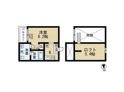 ROROつゆはし(1SK/1階)の間取り写真