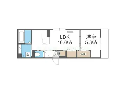 レクタス(1LDK/1階)の間取り写真