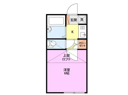 レオパレス新潟第2(1K/1階)の間取り写真