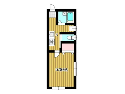 ハイムサンピュア(1K/2階)の間取り写真