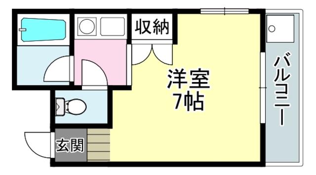 エレガントマンション(ワンルーム/3階)の間取り写真