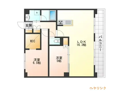 カステッロ エレガンテ(2LDK/1階)の間取り写真