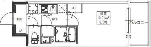 S-RESIDENCE堺湊駅前AZURE(1K/2階)の間取り写真