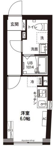 レピュア磯子駅前レジデンス(ワンルーム/1階)の間取り写真