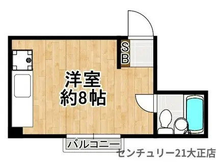 サントピア泉尾(ワンルーム/2階)の間取り写真