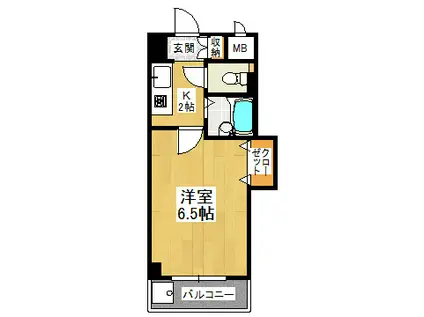 イーグルマンション(1K/3階)の間取り写真