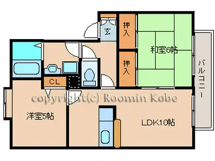 シーサイドハイツ(2LDK/1階)の間取り写真