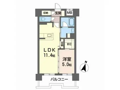 シャーメゾンステージ 広瀬通(1LDK/6階)の間取り写真