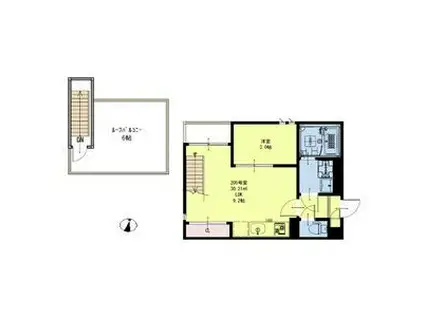 GRANDTIC東照宮(1LDK/2階)の間取り写真