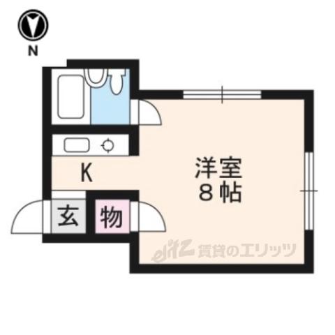 サンローラン北大路(ワンルーム/3階)の間取り写真