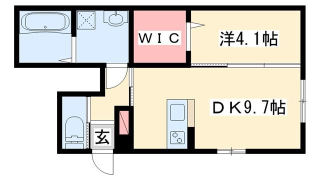グランツ(1LDK/1階)の間取り写真