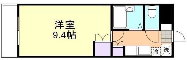 倉敷ライフ・キャンパスB棟(1K/4階)の間取り写真