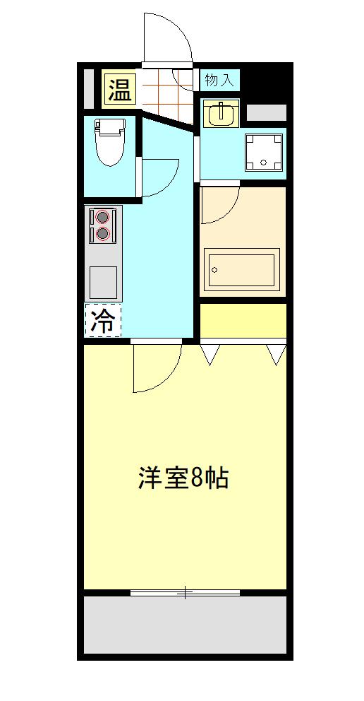 ノーブルヒルズ(1K/1階)の間取り写真