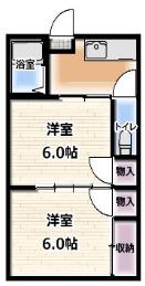 日光ハイツ(2K/3階)の間取り写真