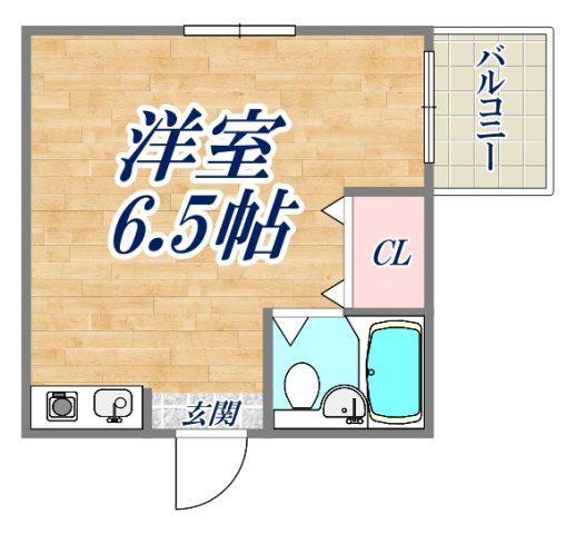 メゾンフォンタル(ワンルーム/1階)の間取り写真