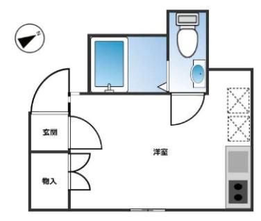 アンベリール西日暮里(ワンルーム/1階)の間取り写真