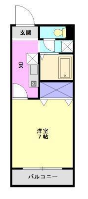 エメローズ御幸(1K/3階)の間取り写真