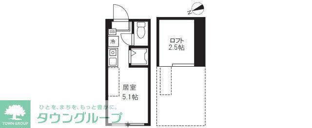 ハーモニーテラス西荻南(ワンルーム/2階)の間取り写真
