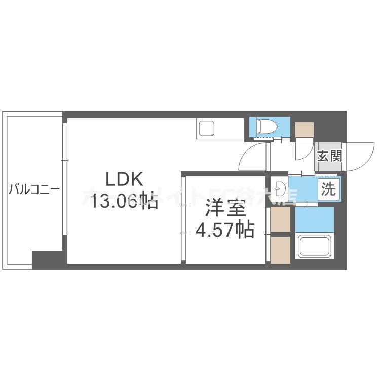 プレジオ玉造(1LDK/7階)の間取り写真