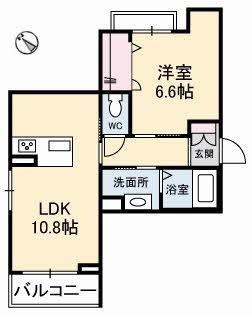 シャーメゾン アレーズII(1LDK/3階)の間取り写真