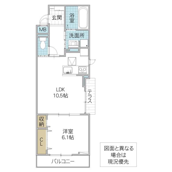 ヴィラプラシードII(1LDK/1階)の間取り写真