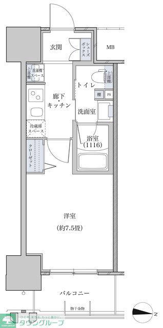 パークアクシス名古屋山王橋(1K/3階)の間取り写真