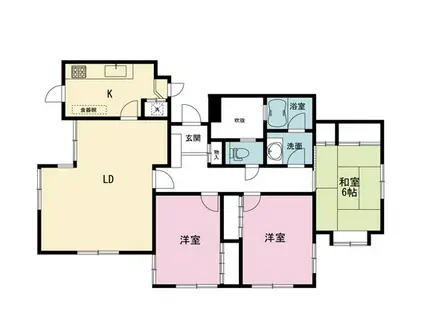 丸山台ロイヤルハイツ(3LDK/1階)の間取り写真