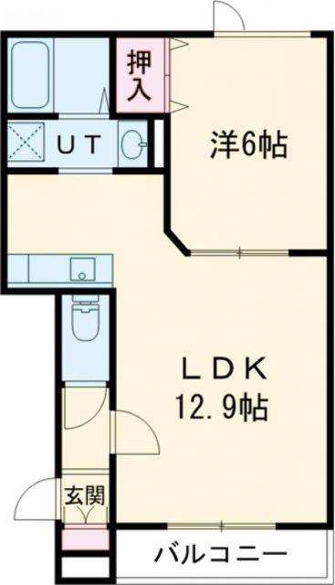 ゼクシア光洋(1LDK/1階)の間取り写真