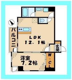クレイドル遊園(1LDK/2階)の間取り写真