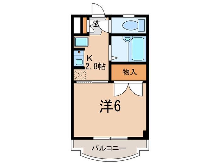 パークサイド根津(1K/2階)の間取り写真