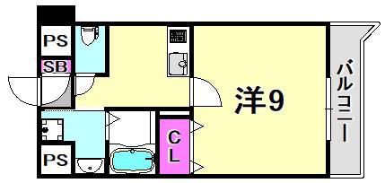SUNNYCOURTMEIWA(1K/3階)の間取り写真