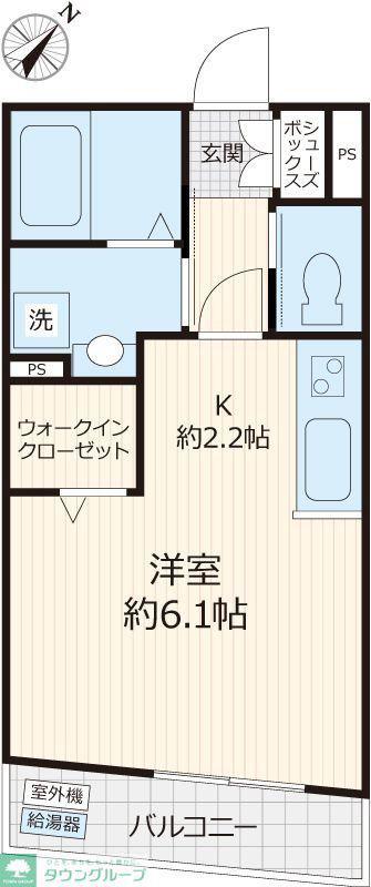 LA SUA CASA.SII(ワンルーム/2階)の間取り写真