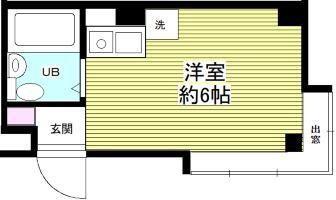 プラスム朝霞台(ワンルーム/1階)の間取り写真