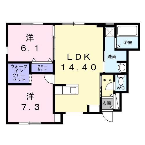 IRいしかわ鉄道 松任駅 徒歩17分 2階建 新築(2LDK/1階)の間取り写真